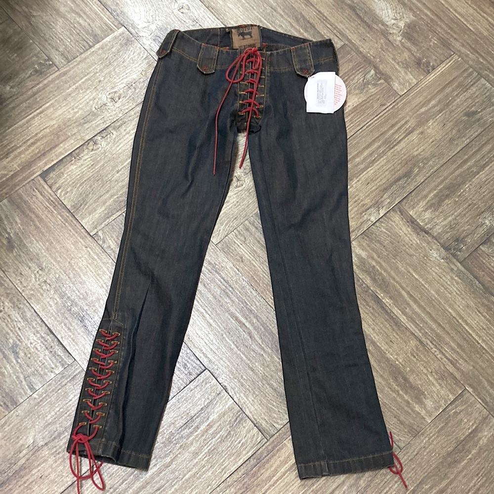Lace Leg & Crotch Roper Blue Jeans by Motor for Very Bad Horse